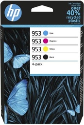 [6ZC69AE] HP 953 Pack de 4 Cartuchos de Tinta Originales - 6ZC69AE (1x 1.000 Páginas / 3x 700 Páginas)