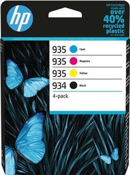 [6ZC72AE] HP 934 + 935 Pack de 4 Cartuchos de Tinta Originales - 6ZC72AE (4x 400 Páginas)