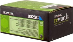 [80C2SC0] Lexmark CX310/CX410/CX510 Cyan Cartucho de Toner Original - 80C2SC0/80C2SCE/802SC (2.000 Páginas)