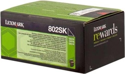 [80C2SK0] Lexmark CX310/CX410/CX510 Negro Cartucho de Toner Original - 80C2SK0/80C2SKE/802SK (2.500 Páginas)