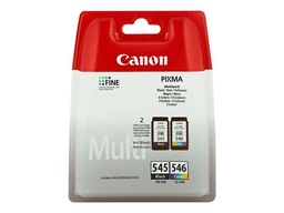 [8287B006] Canon PG545 Negro + CL546 Color Pack de Cartuchos de Tinta Originales - 8287B006 (Blister con alarma) (180 y 180 Páginas)