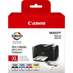 [9182B004] Canon PGI1500XL Pack de 4 Cartuchos de Tinta Originales - 9182B004 (---)