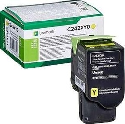 [C242XY0] Lexmark C2425/C2535/MC2425/MC2535/MC2640 Amarillo Cartucho de Toner Original - C242XY0 (3.500 Páginas)