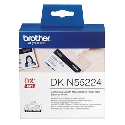 [DKN55224] Brother DKN55224 - Etiquetas No Adhesivas Originales de Tamaño personalizado - Ancho 54mm x 30,48 metros - Texto negro sobre fondo blanco (Ancho 54mm / 30,48 metros)