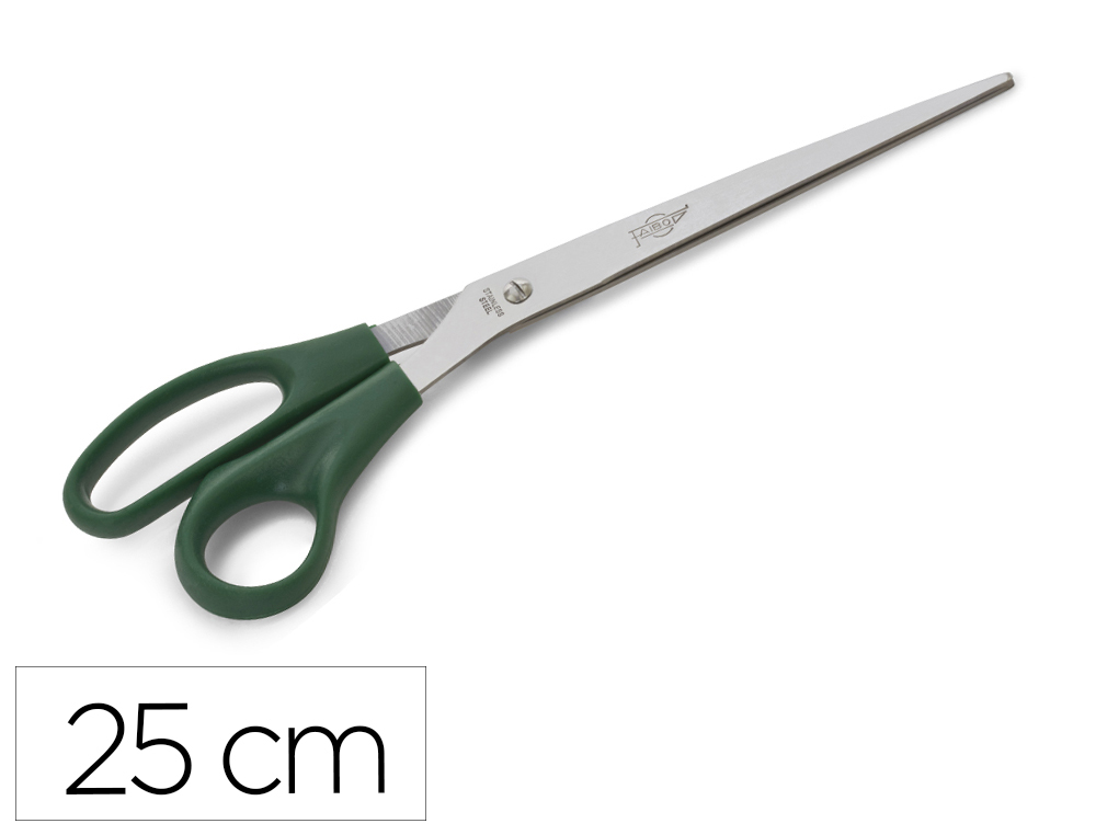 [156100] Tijera oficina faibo acero inoxidable 25 cm empuñadura ergonomica en blister