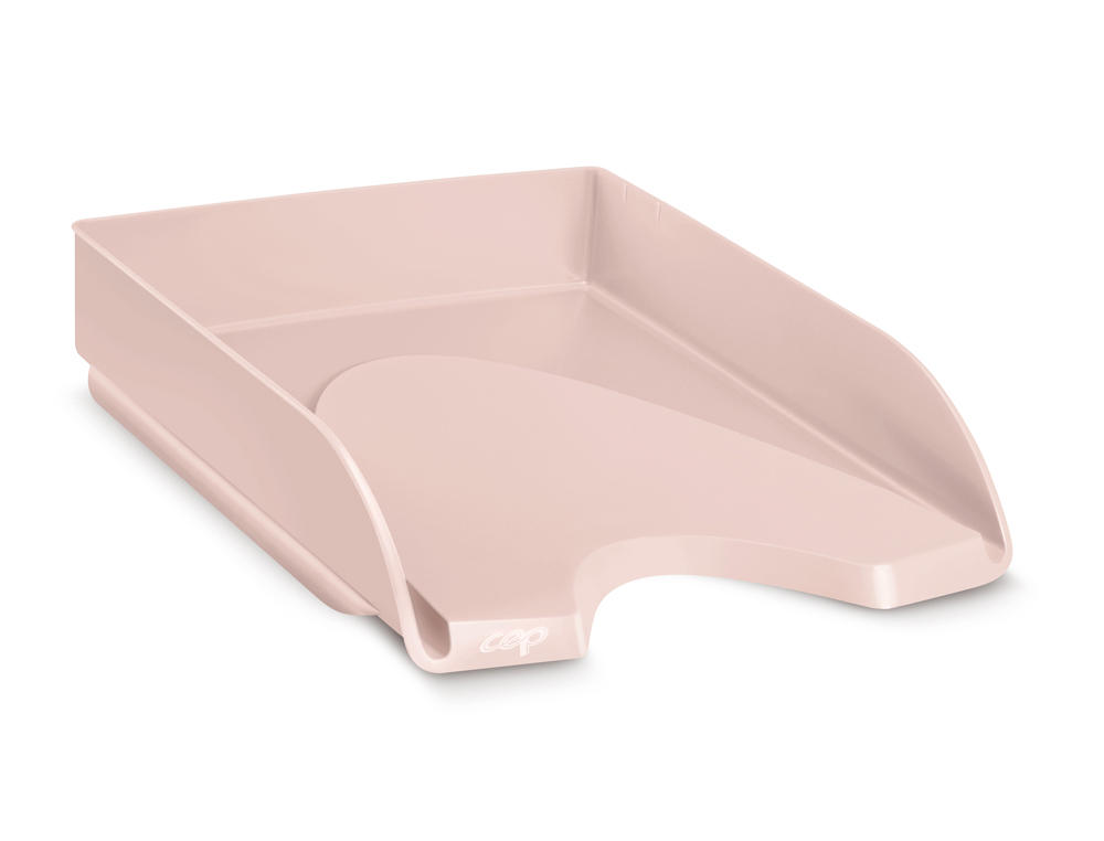 [170873] Bandeja sobremesa cep mineral plastico color rosa nude 350x260x65 mm