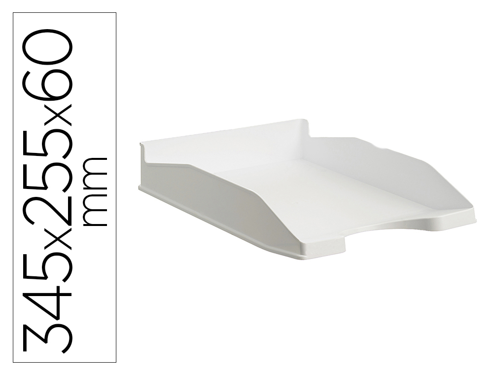 [163448] Bandeja sobremesa archivo 2000 ecogreen plastico 100% reciclado apilable formatos din a4 y folio color blanco