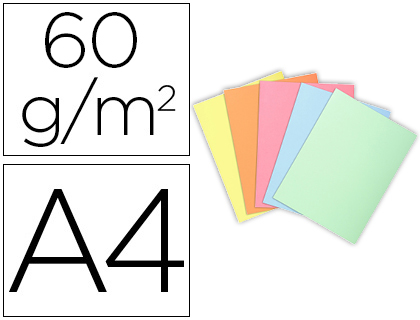 [153047] Subcarpeta cartulina exacompta din a4 paquete de 100 unidades colores pastel surtidos 60 g/m2