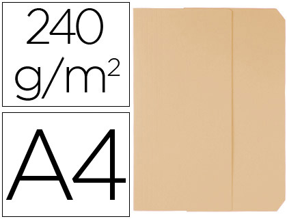 [72740] Subcarpeta cartulina vip fast-paperflow din a4 con solapa pack de 50 color crema pastel