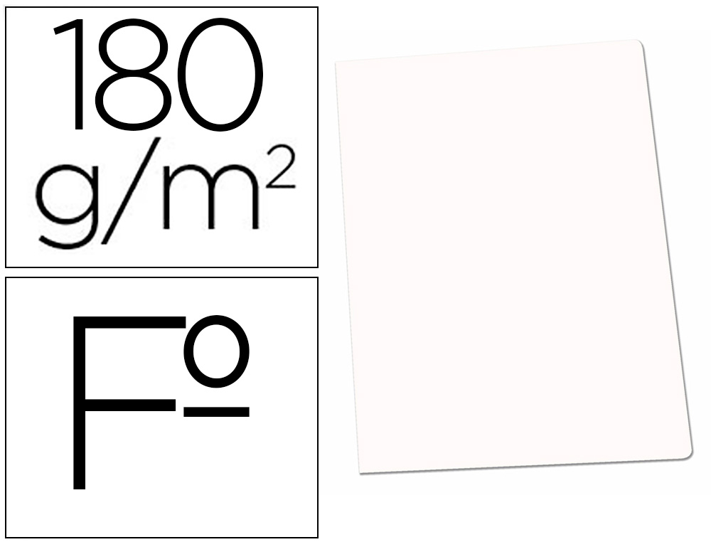 [59409] Subcarpeta cartulina gio folio blanca 180 g/m2