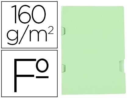 [10741] Subcarpeta liderpapel folio verde tres uñeros plastificada 160g/m2