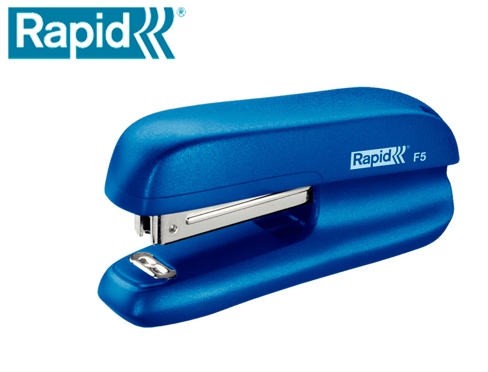 [166496] Grapadora rapid f5 mini plastico capacidad de grapado 10 hojas usa grapas n 10 color azul