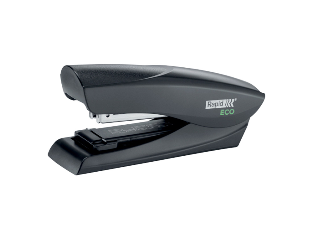 [166489] Grapadora rapid fashion eco plastico 100% reciclado capacidad 25 hojas usa grapas 24/6 y 26/6 color negro