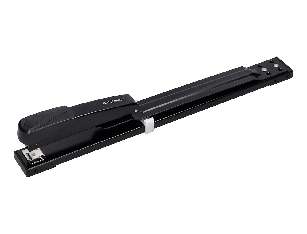 [156136] Grapadora q-connect kf02292 metalica brazo largo capacidad 20 hojas usa grapas 24/6 y 26/6 color negro