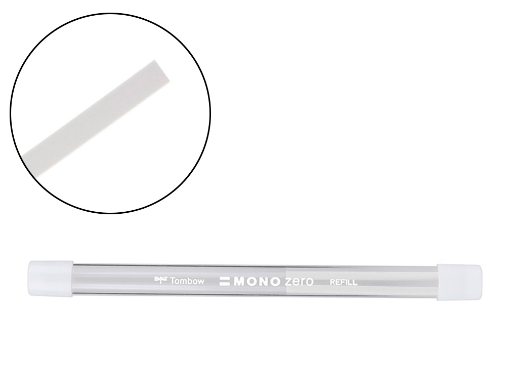 [300004] Repuesto portagomas tombow mono zero rectangular 2,5 x 5 mm tubo con 2 unidades