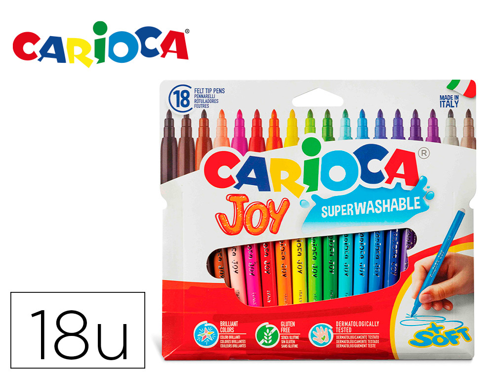 [168047] Rotulador carioca joy caja de 18 colores surtidos