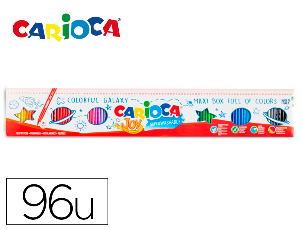 [154717] Rotulador carioca joy metro caja de 96 unidades colores surtidos