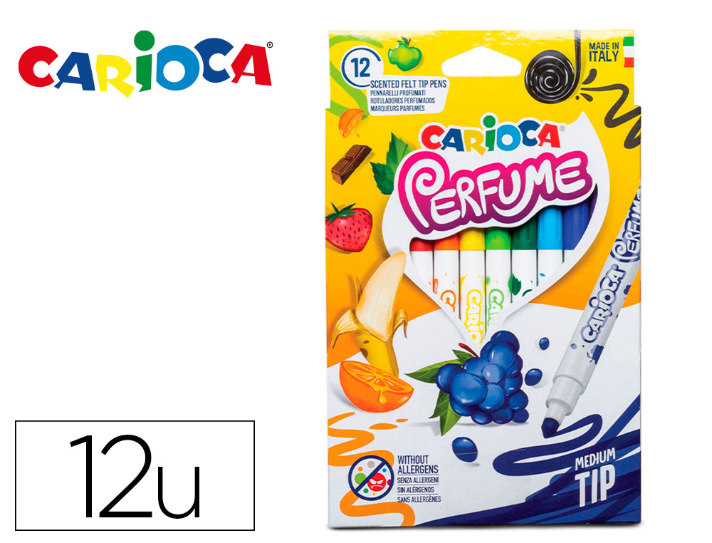 [154714] Rotulador carioca perfume xplosion caja de 12 unidades colores surtidos