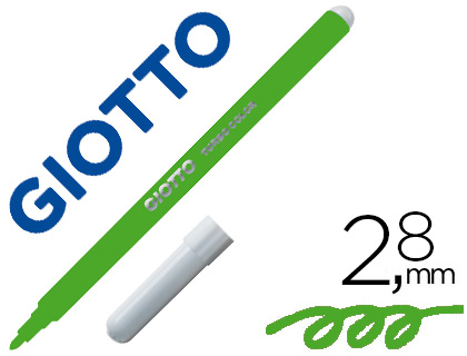 [153748] Rotulador giotto turbo color lavable con punta bloqueada unicolor verde