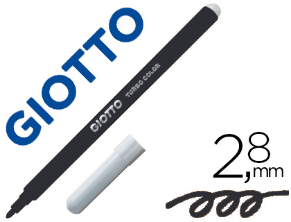 [153745] Rotulador giotto turbo color lavable con punta bloqueada unicolor negro