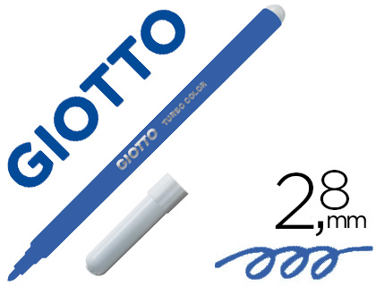 [153740] Rotulador giotto turbo color lavable con punta bloqueada unicolor azul oscuro