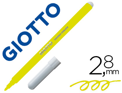 [153738] Rotulador giotto turbo color lavable con punta bloqueada unicolor amarillo
