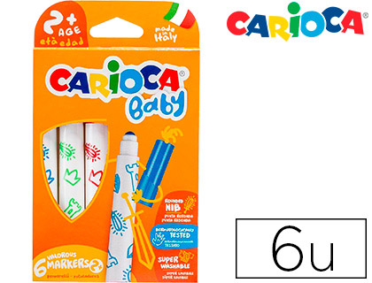 [151840] Rotulador carioca baby 2 años caja 6 colores surtidos