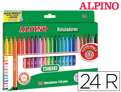 [78311] Rotulador alpino standard caja de 24 colores surtidos