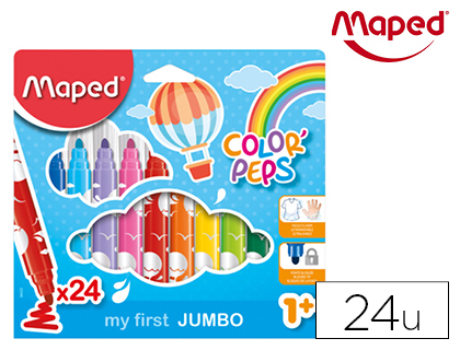 [67805] Rotulador maped color peps early age jumbo caja de 24 colores