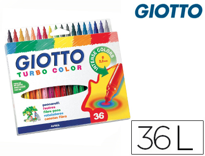 [59891] Rotulador giotto turbo color caja de 36 colores