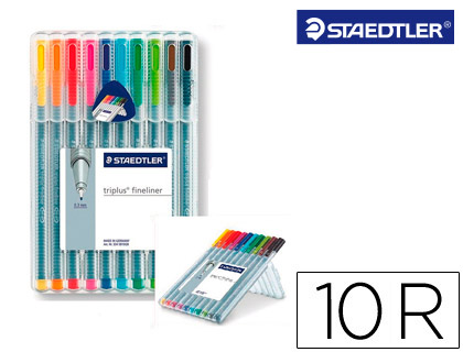 [58467] Rotulador staedtler triplus fineliner 334 estuche de 10 unidades colores surtidos