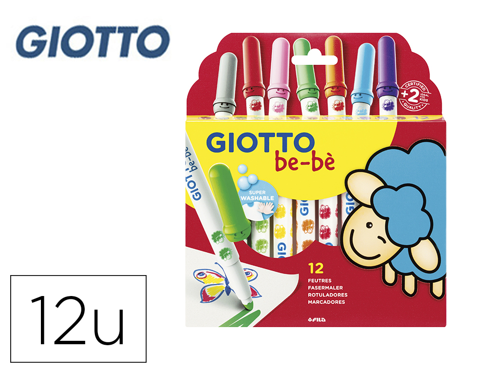 [36356] Rotulador giotto super bebe caja de 12 colores surtidos