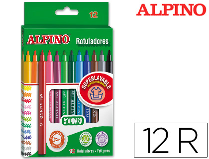 [36314] Rotulador alpino standard caja de 12 colores surtidos