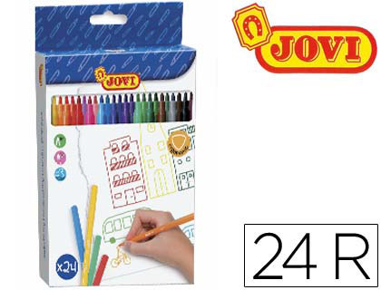 [18596] Rotulador jovi slim caja de 24 unidades colores surtidos