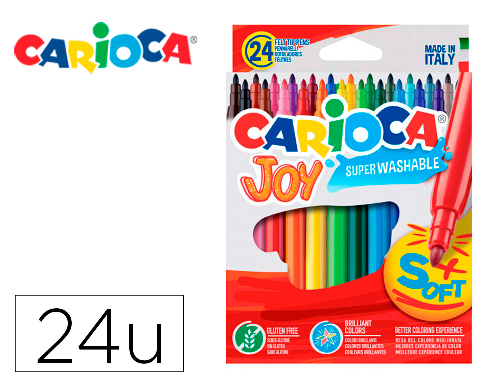 [13258] Rotulador carioca joy caja de 24 colores surtidos