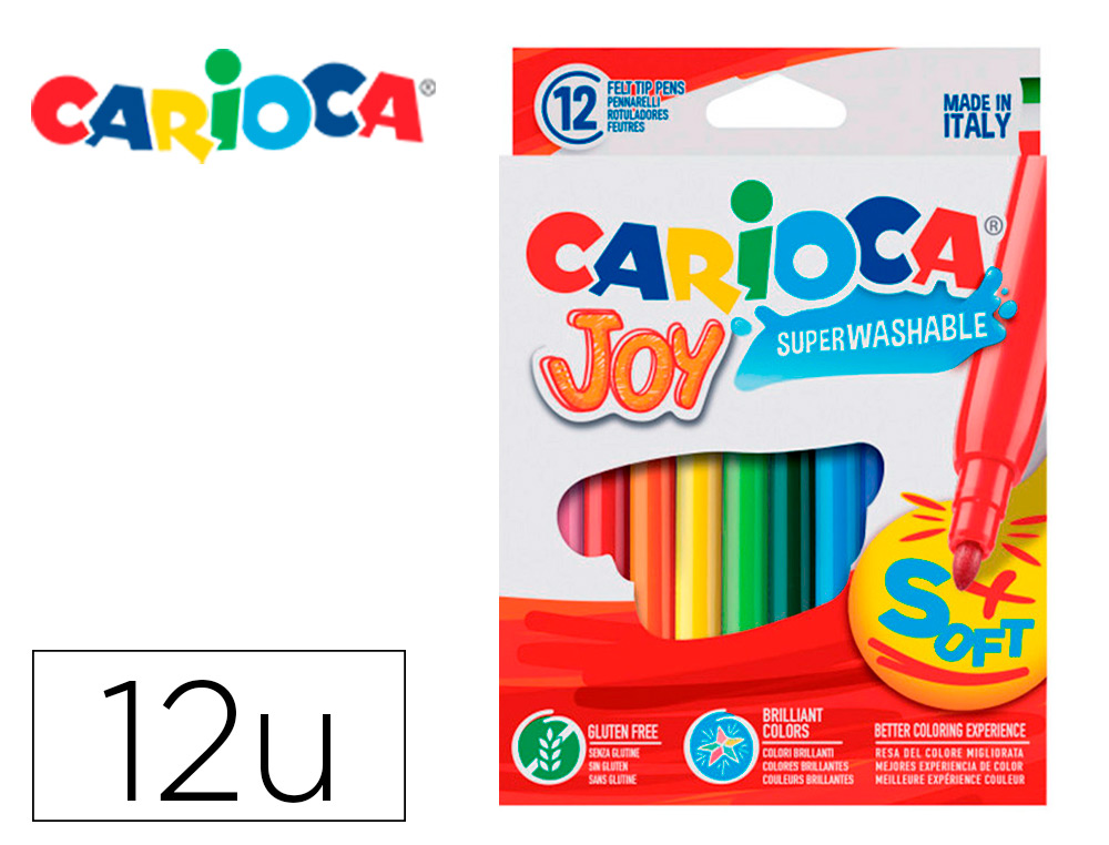 [13257] Rotulador carioca joy caja de 12 colores surtidos