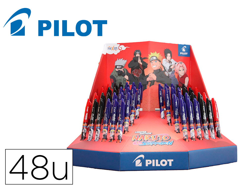 [171407] Boligrafo pilot frixion borrable naruto edicion limitada expositor de 48 unidades colores surtidos