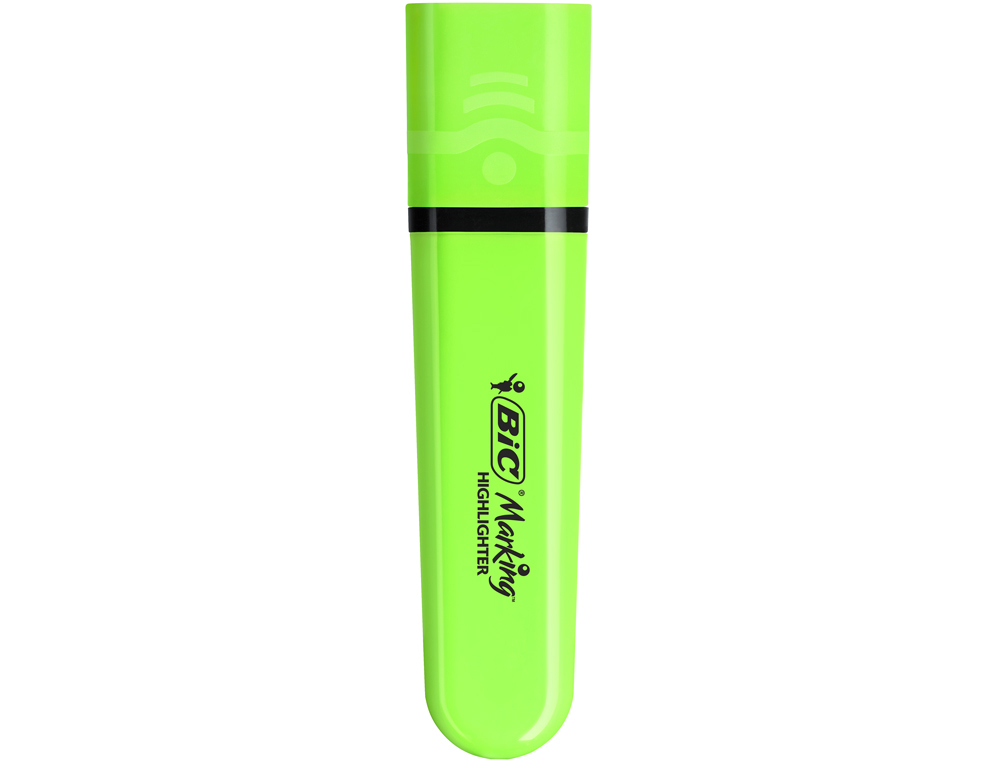 [170836] Rotulador bic flat fluorescente verde neon caja de 12 unidades