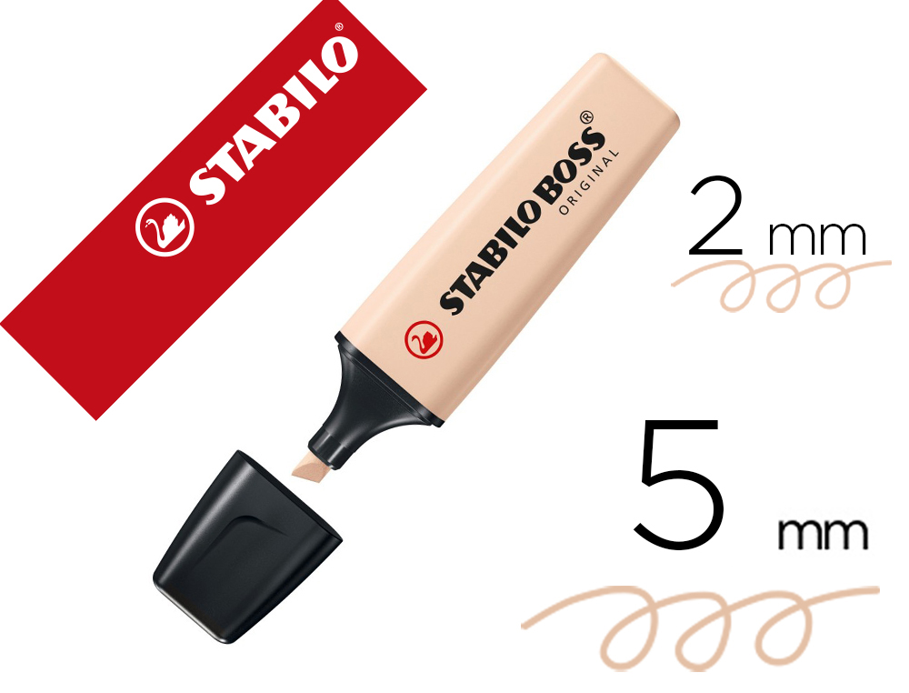 [169635] Rotulador stabilo boss pastel fluorescente 70 nature colors beige