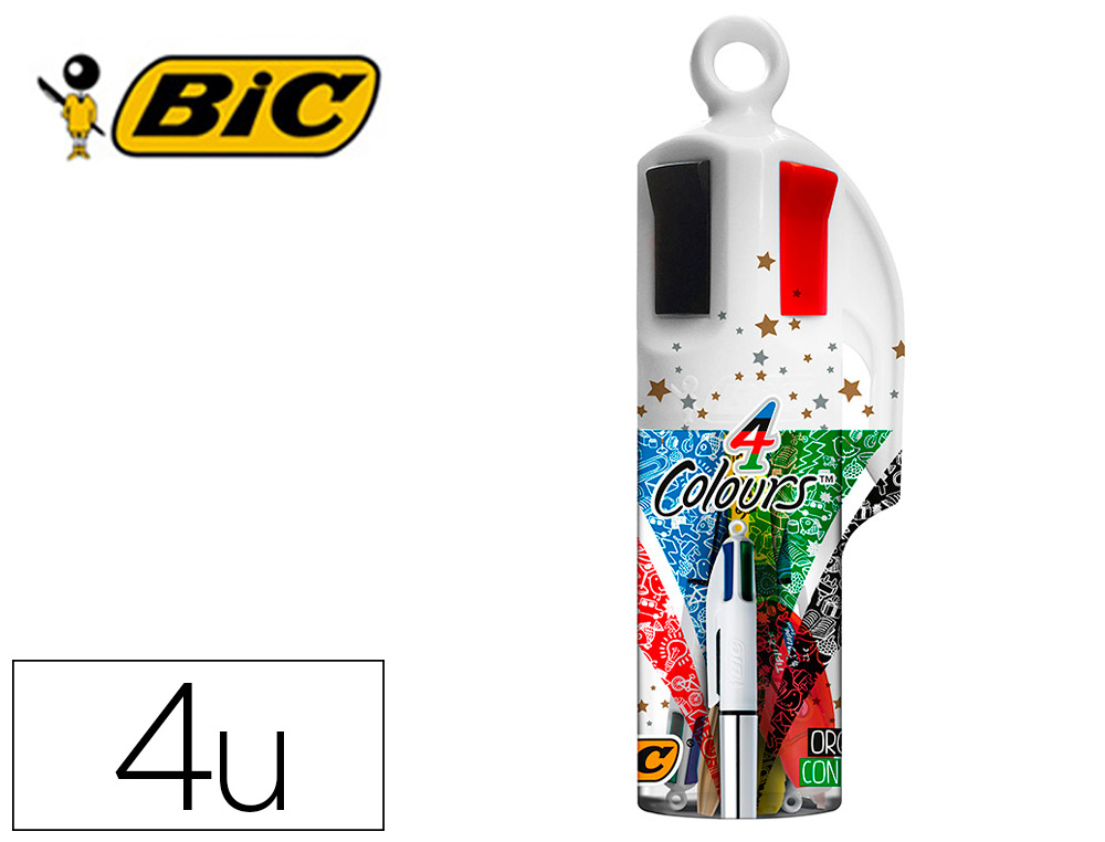 [163323] Set bic megatubo 1 cristal celebration oro + 1 shine plata + 1 fluorescente grip amarillo + 1 corrector micro