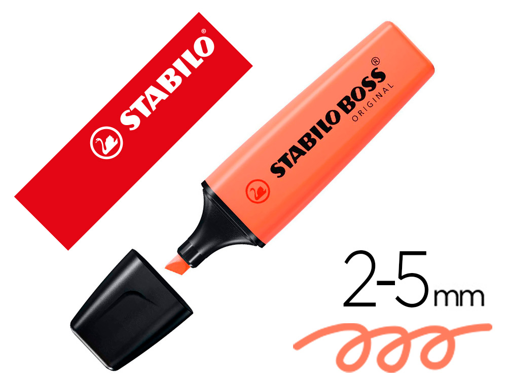 [156914] Rotulador stabilo boss fluorescente 70 pastel coral meloso