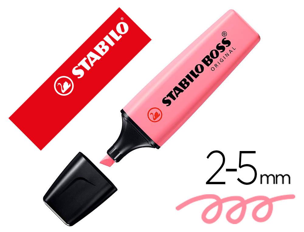 [156912] Rotulador stabilo boss fluorescente 70 pastel rosa cerezo en flor