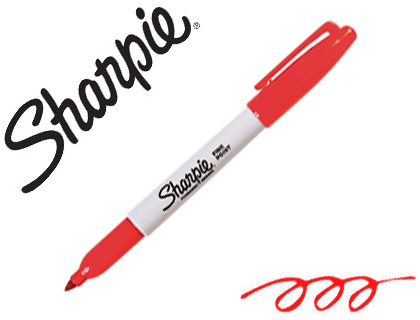 [155878] Rotulador sharpie permanente punta fina rojo