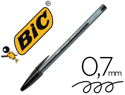 [155825] Boligrafo bic cristal ultrafine punta forma aguja 0,7 mm negro