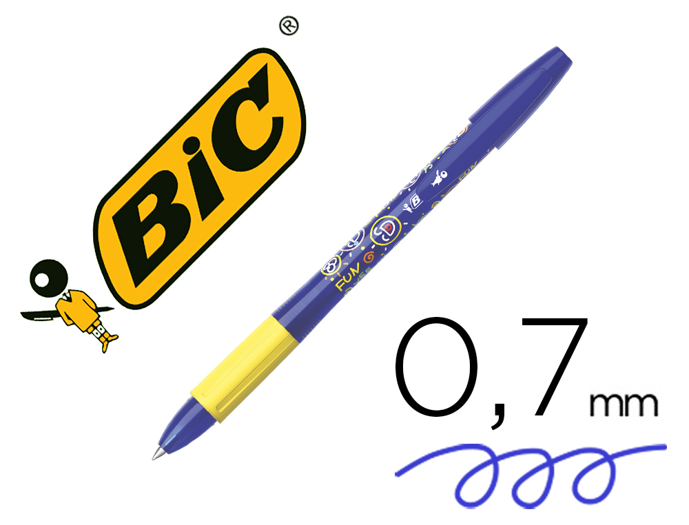 [153777] Boligrafo bic gelocity illusion borrable azul punta de 0,7 mm