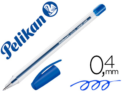 [152144] Boligrafo pelikan stick super soft azul