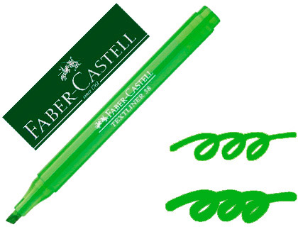 [151878] Rotulador faber fluorescente textliner 38 verde