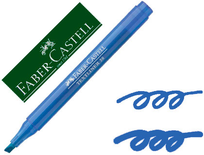 [151877] Rotulador faber fluorescente textliner 38 azul