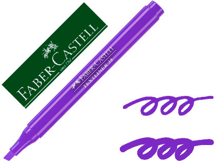 [151876] Rotulador faber fluorescente textliner 38 violeta