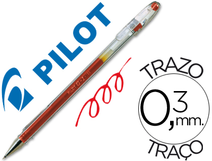 [96535] Boligrafo pilot g-1 rojo tinta gel